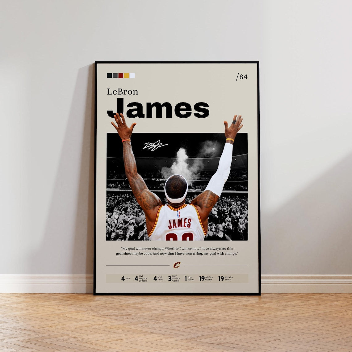 LEBRON JAMES Poster Framed 40x60cm
