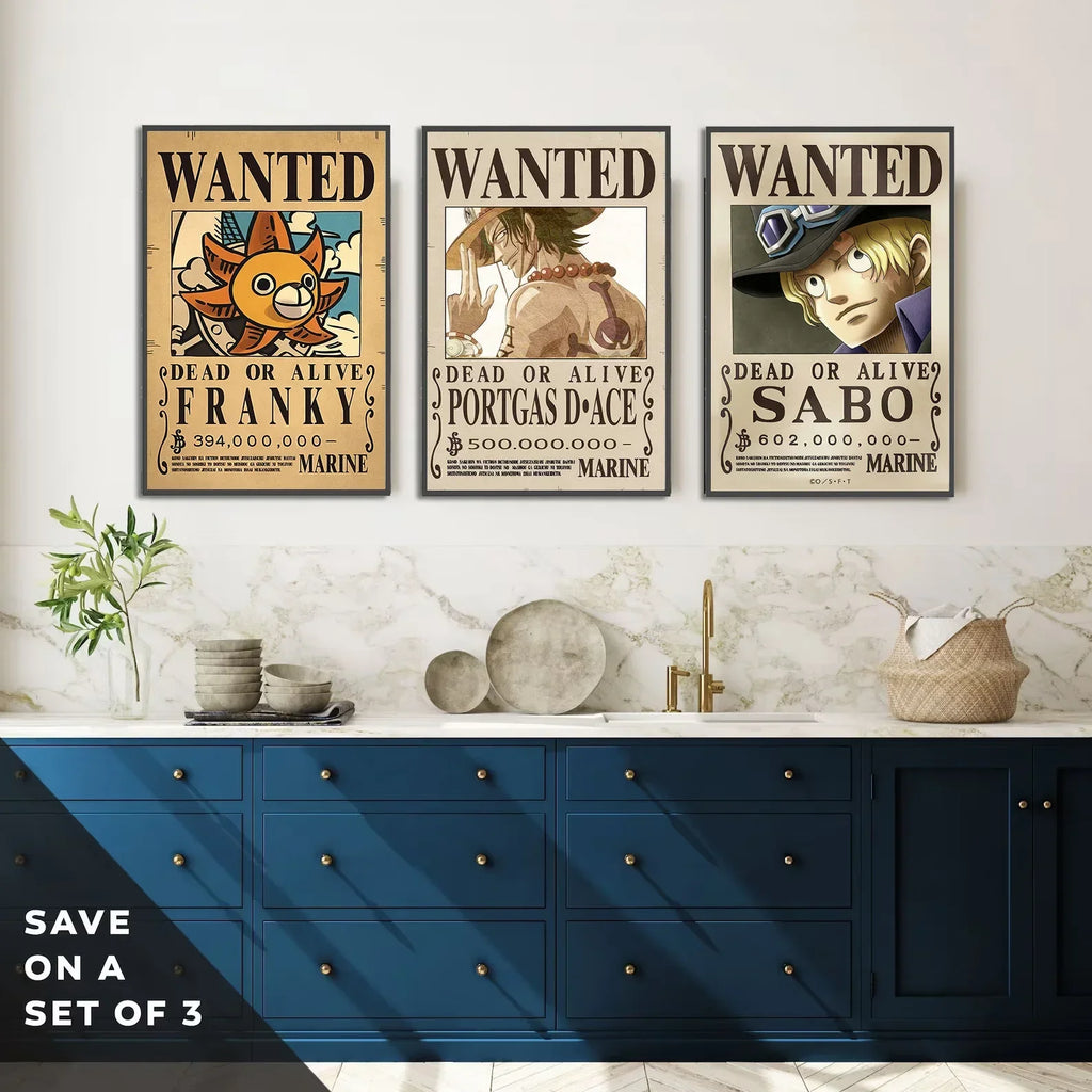 One Piece Anime Wanted Posters – Bounty Art Posters