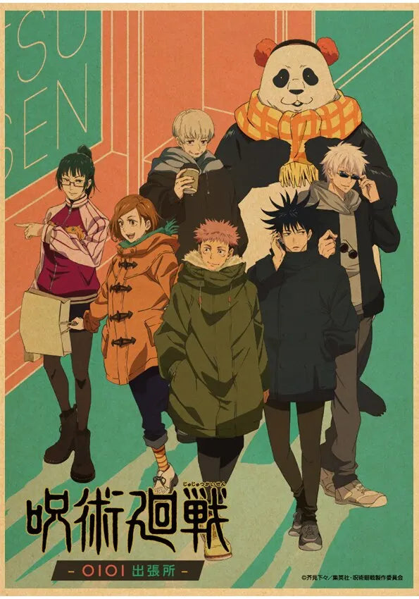 Anime Vintage Jujutsu Kaisen Posters
