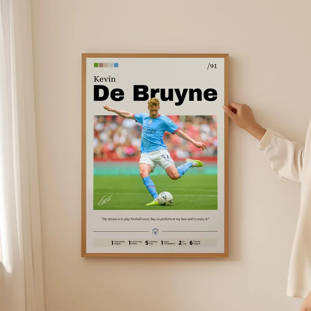 De Bruyne & Bellingham Soccer Legend Poster – Football Wall Art