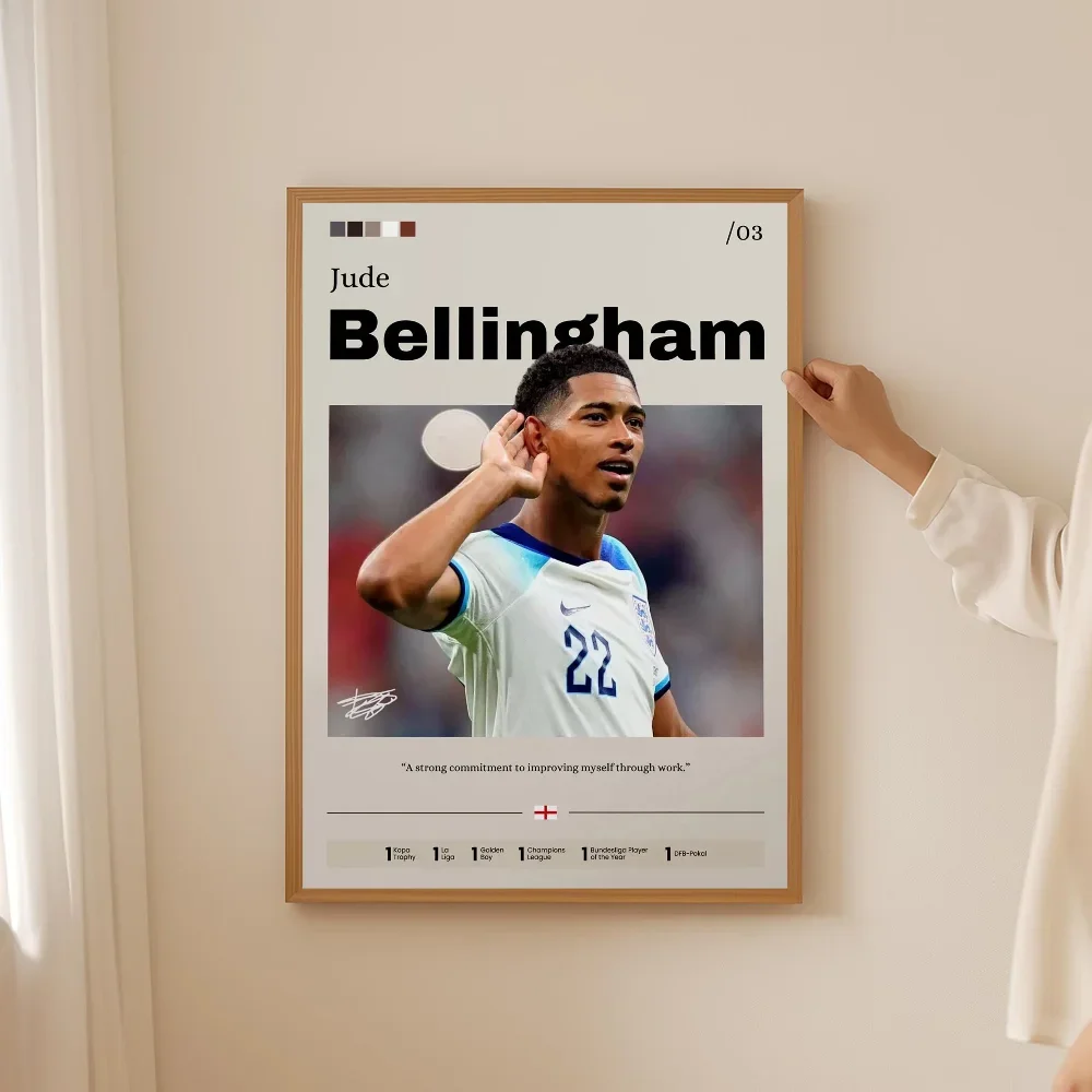 De Bruyne & Bellingham Soccer Legend Poster – Football Wall Art