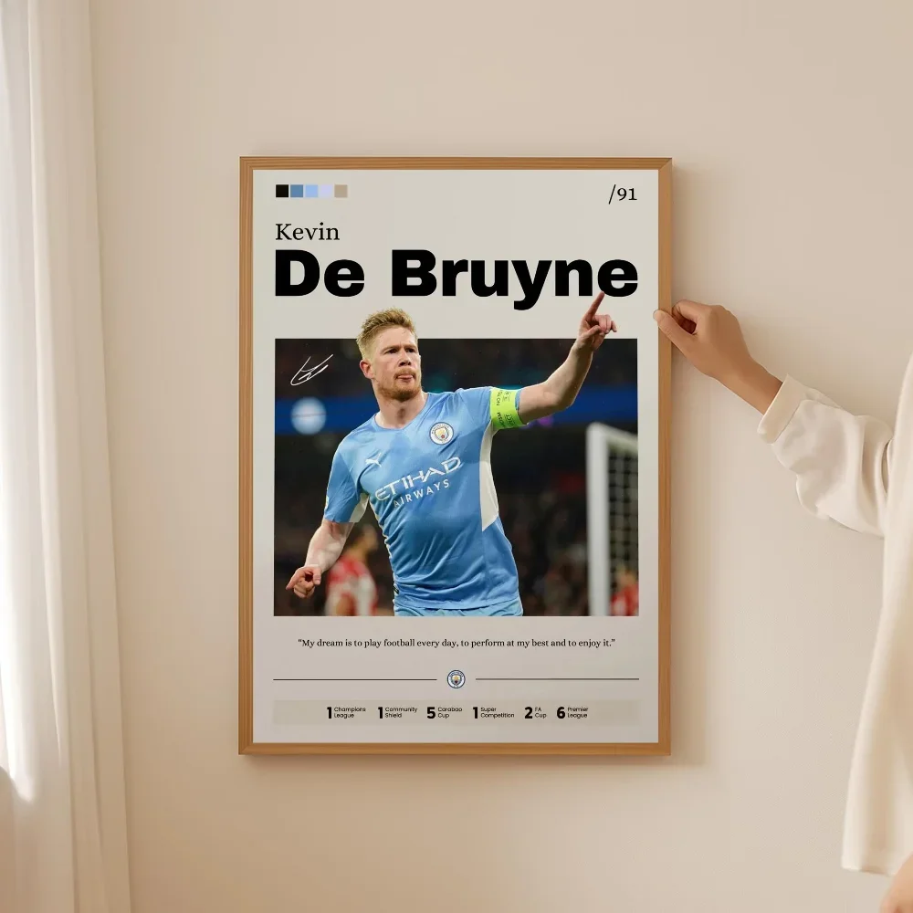 De Bruyne & Bellingham Soccer Legend Poster – Football Wall Art