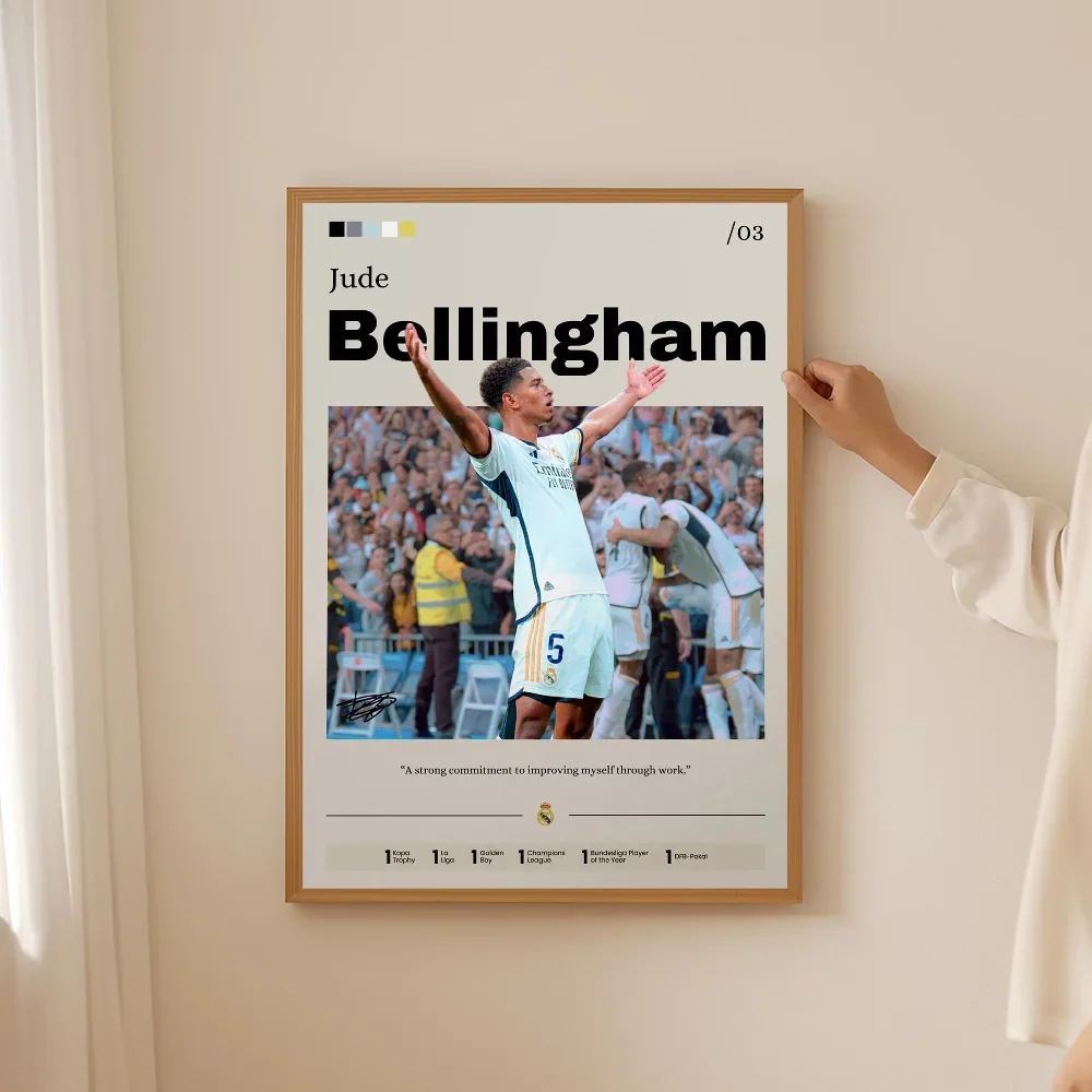 De Bruyne & Bellingham Soccer Legend Poster – Football Wall Art