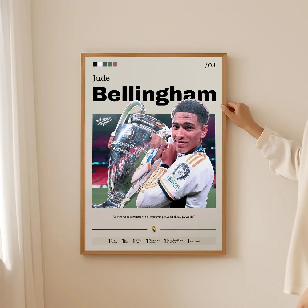De Bruyne & Bellingham Soccer Legend Poster – Football Wall Art