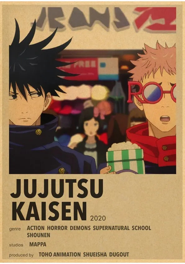Anime Vintage Jujutsu Kaisen Posters