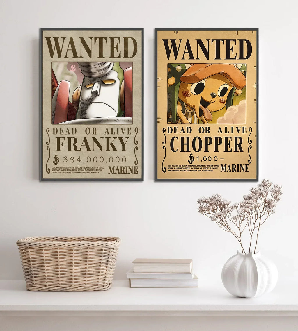 One Piece Anime Wanted Posters – Bounty Art Posters