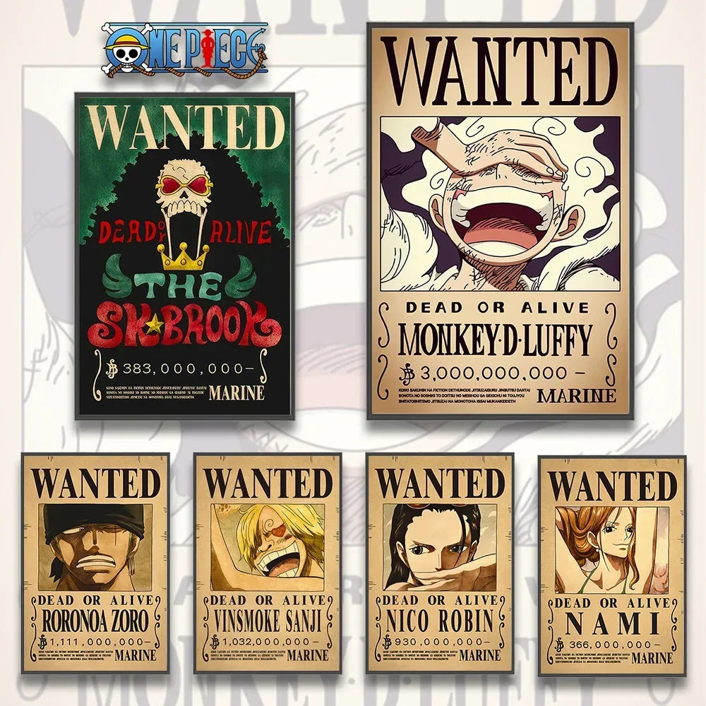 One Piece Anime Wanted Posters – Bounty Art Posters