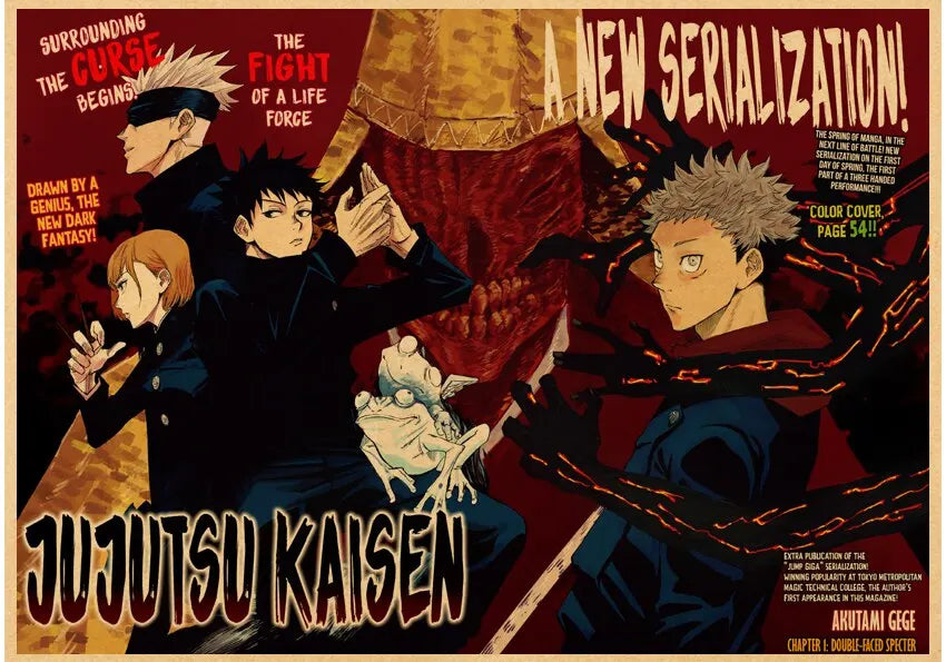 Anime Vintage Jujutsu Kaisen Posters