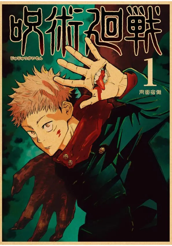 Anime Vintage Jujutsu Kaisen Posters