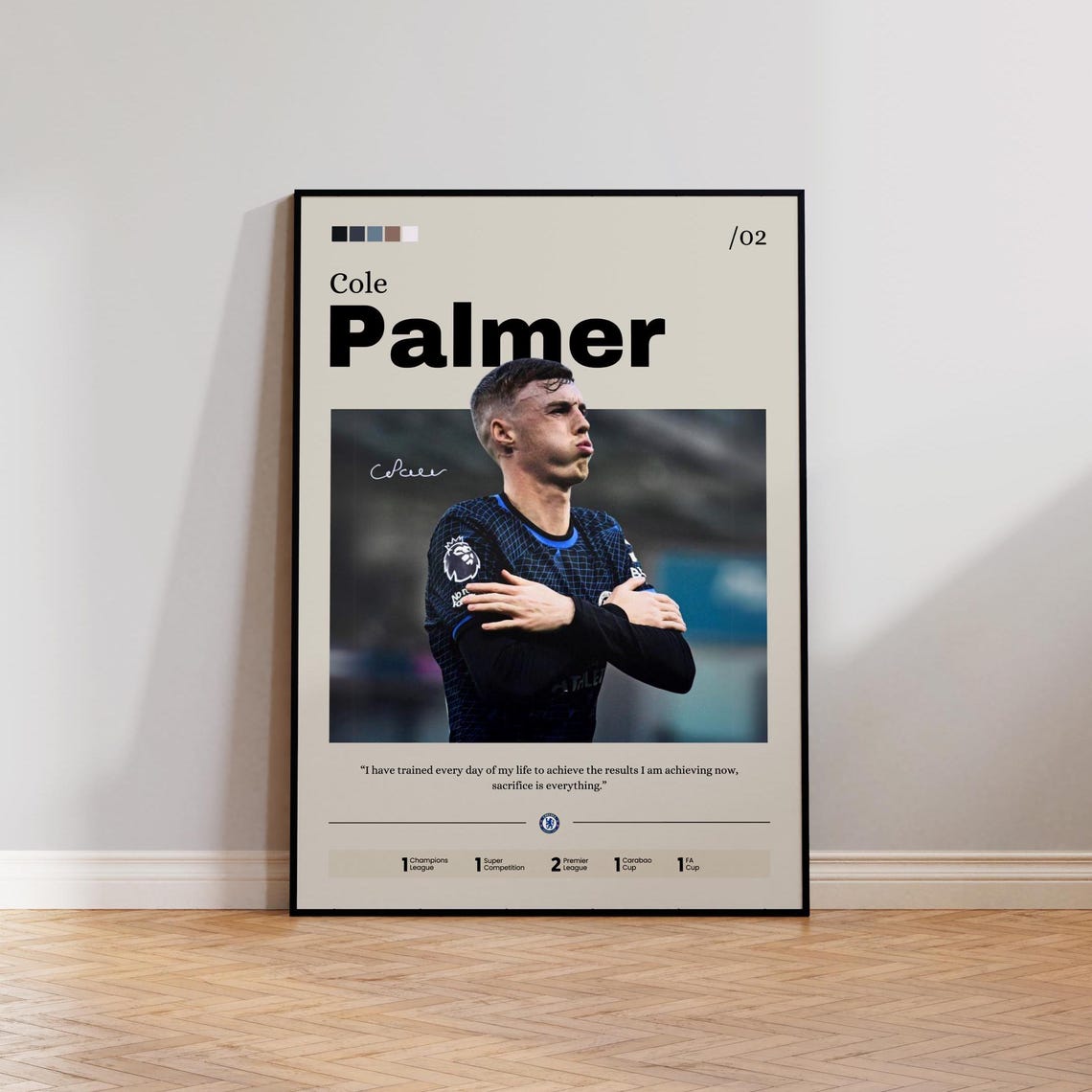 COLE PALMER Poster Framed 40x60cm