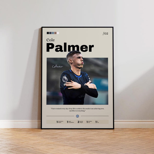 COLE PALMER Poster Framed 40x60cm
